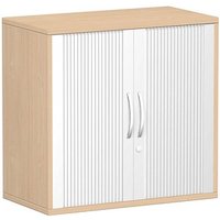 geramöbel Flex Rollladenschrank buche, silber 1 Fachboden 80,0 x 42,5 x 79,8 cm von geramöbel