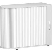 geramöbel Flex Rollladenschrank lichtgrau, silber 1 Fachboden 100,0 x 40,0 x 83,0 cm von geramöbel