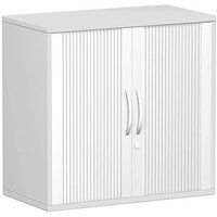 geramöbel Flex Rollladenschrank lichtgrau, silber 1 Fachboden 80,0 x 42,5 x 79,8 cm von geramöbel