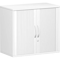 geramöbel Flex Rollladenschrank weiß, silber 1 Fachboden 80,0 x 42,5 x 72,0 cm von geramöbel