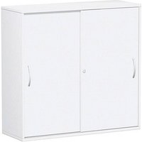 geramöbel Schiebetürenschrank Flex, S-312353-WW weiß 2 Fachböden 120,0 x 42,5 x 118,2 cm von geramöbel