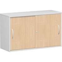 geramöbel Schiebetürenschrank Flex, S-312153-BL lichtgrau, buche 1 Fachboden 120,0 x 42,5 x 72,0 cm von geramöbel