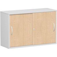 geramöbel Schiebetürenschrank Flex, S-312253-BL lichtgrau, buche 1 Fachboden 120,0 x 42,5 x 79,8 cm von geramöbel