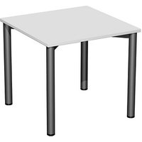 geramöbel Flex Schreibtisch lichtgrau, anthrazit quadratisch, 4-Fuß-Gestell grau 80,0 x 80,0 cm geramöbel Flex Schreibtisch lichtgrau, anthrazit quadratisch, 4-Fuß-Gestell grau 80,0 x 80,0 cm von geramöbel