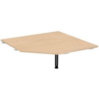 geramöbel Verbindungsplatte höhenverstellbar Flex buche, anthrazit fünfeckig 122,5 x 122,5 x 68,0 - 80,0 cm von geramöbel