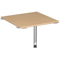 geramöbel Verbindungsplatte höhenverstellbar Flex buche, anthrazit quadratisch 80,0 x 80,0 x 68,0 - 80,0 cm von geramöbel