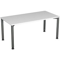 geramöbel Flex höhenverstellbarer Schreibtisch lichtgrau, anthrazit rechteckig, 4-Fuß-Gestell grau 160,0 x 80,0 cm geramöbel Flex höhenverstellbarer Schreibtisch lichtgrau, anthrazit rechteckig, 4-Fuß-Gestell grau 160,0 x 80,0 cm von geramöbel