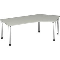 geramöbel Flex höhenverstellbarer Schreibtisch lichtgrau, silber L-Form, 5-Fuß-Gestell silber 216,6 x 113,0 cm geramöbel Flex höhenverstellbarer Schreibtisch lichtgrau, silber L-Form, 5-Fuß-Gestell silber 216,6 x 113,0 cm von geramöbel