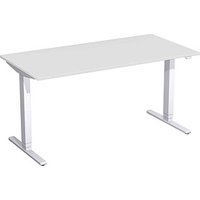 geramöbel Flex elektrisch höhenverstellbarer Schreibtisch lichtgrau rechteckig, T-Fuß-Gestell silber 160,0 x 80,0 cm geramöbel Flex elektrisch höhenverstellbarer Schreibtisch lichtgrau rechteckig, T-Fuß-Gestell silber 160,0 x 80,0 cm von geramöbel