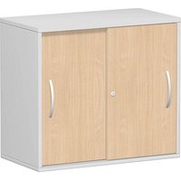 geramöbel Schiebetürenschrank Flex, S-381501-BL lichtgrau, buche 1 Fachboden 80,0 x 42,5 x 72,0 cm von geramöbel