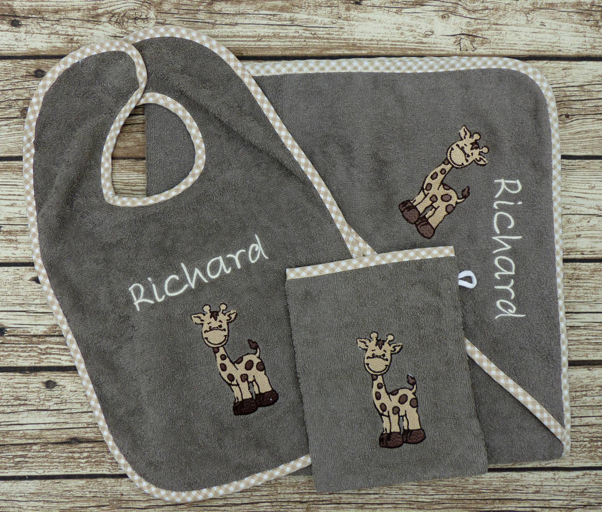 Kapuzenhandtuch Mit Namen Giraffe Coffee Set Xl Kapuzenhandtuch Mit Namen Giraffe Coffee Set Xl von geschenkelibelle