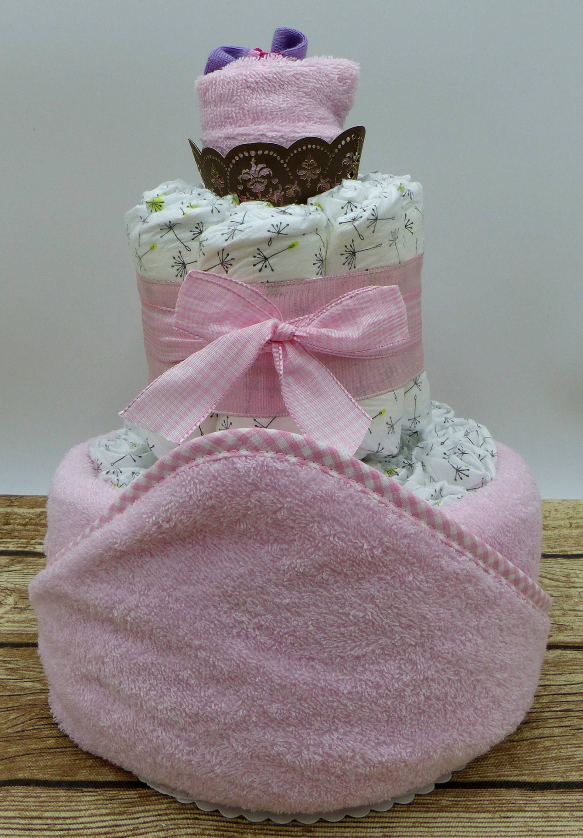 Windeltorte Babypflege Rosa Windeltorte Babypflege Rosa von geschenkelibelle