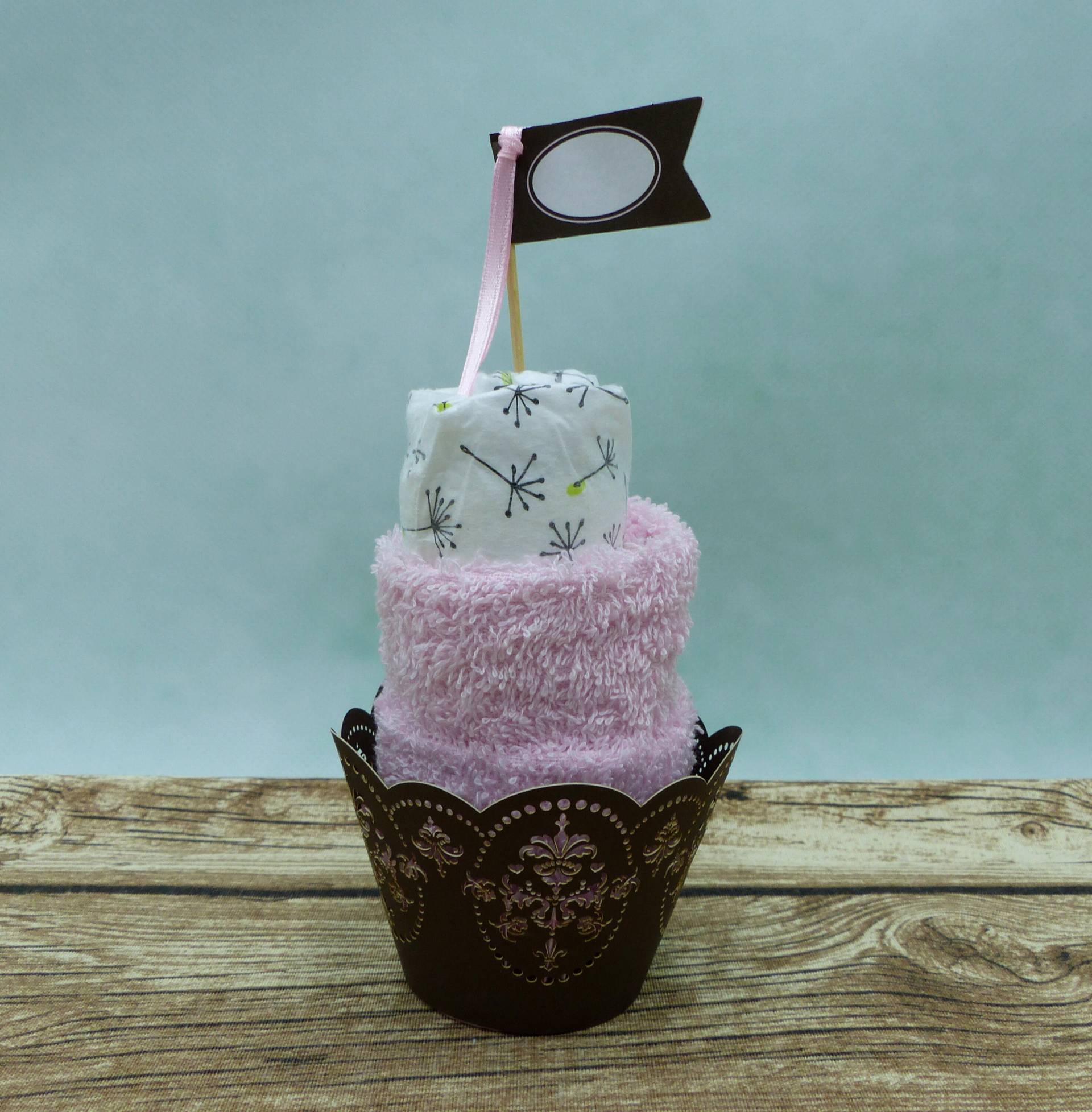 Windeltorte Cupcake Rosa Windeltorte Cupcake Rosa von geschenkelibelle