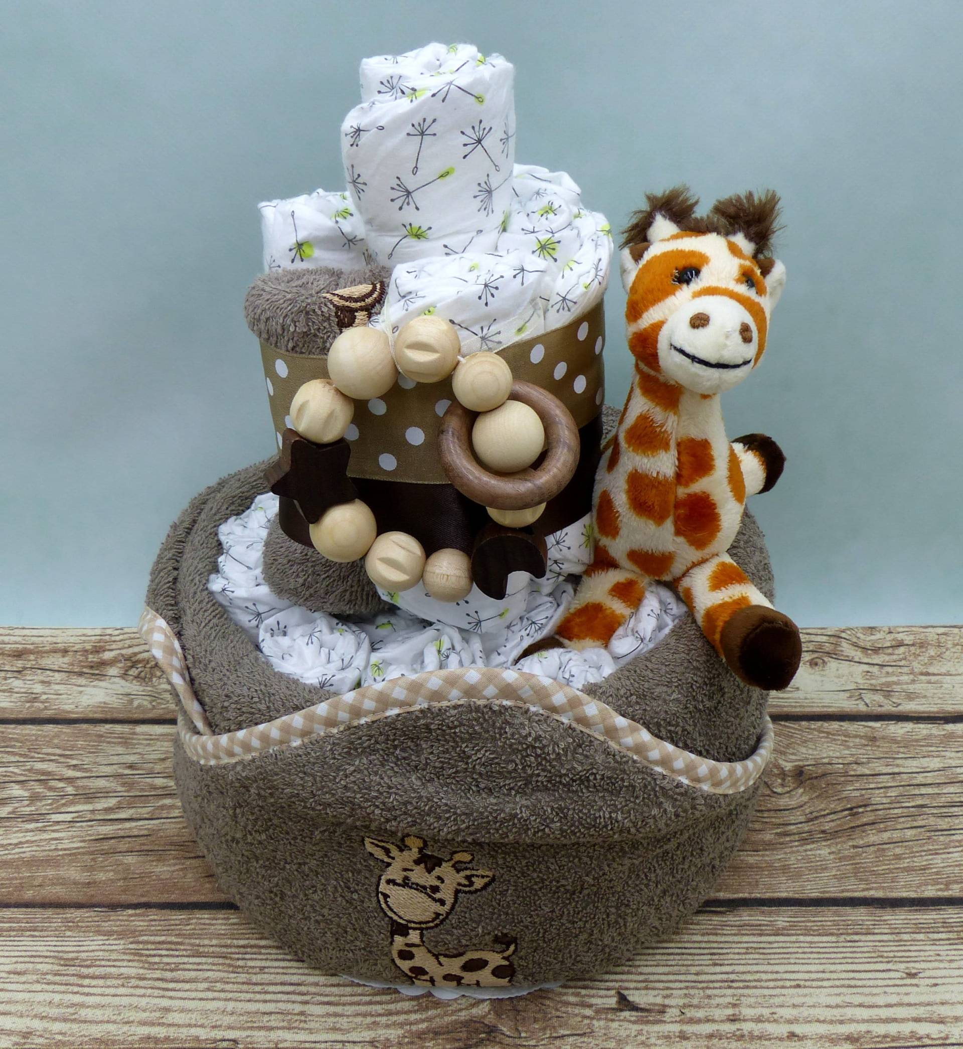 Windeltorte Giraffe Braun Windeltorte Giraffe Braun von geschenkelibelle