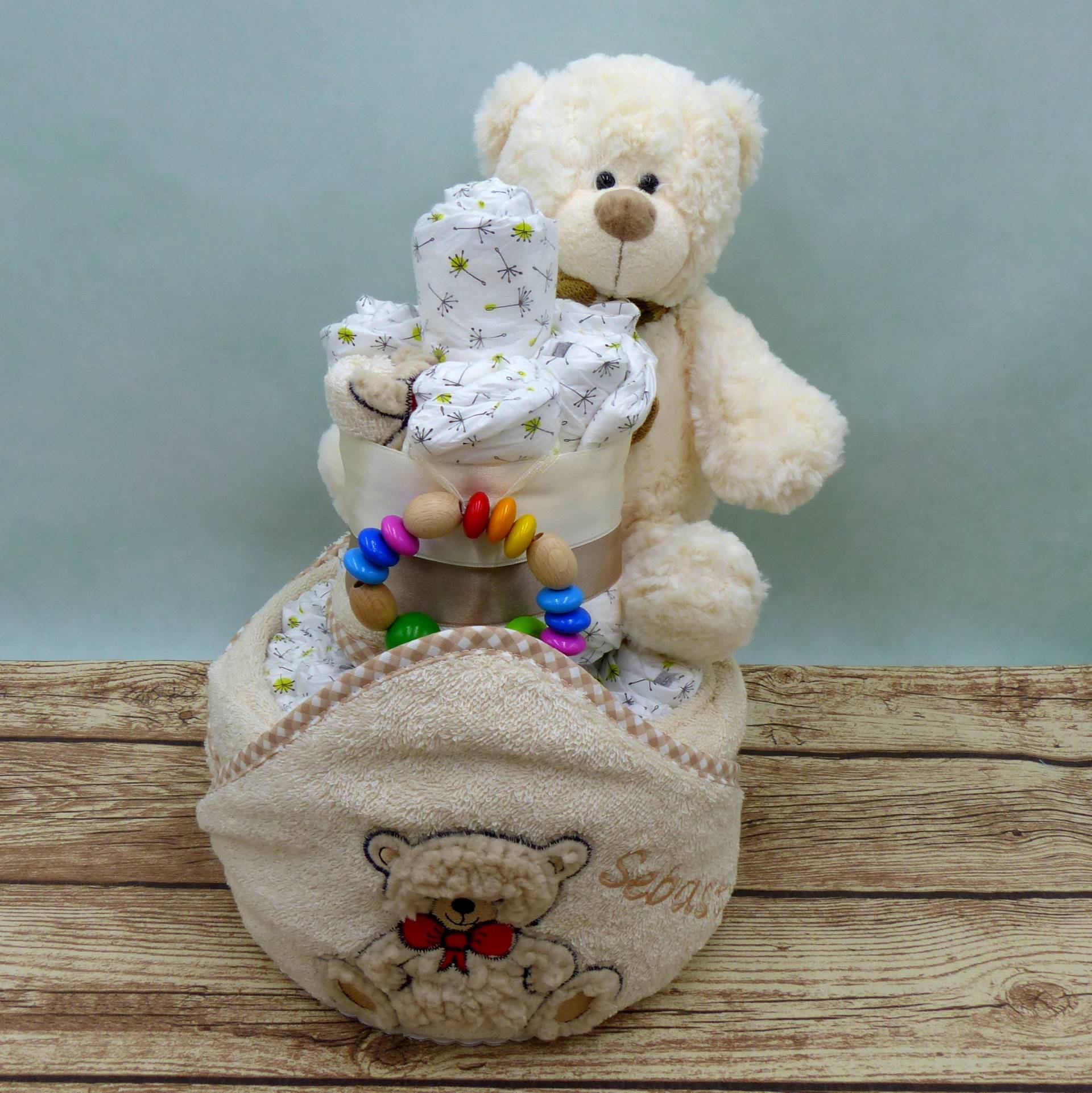 Windeltorte Teddy Natur Windeltorte Teddy Natur von geschenkelibelle