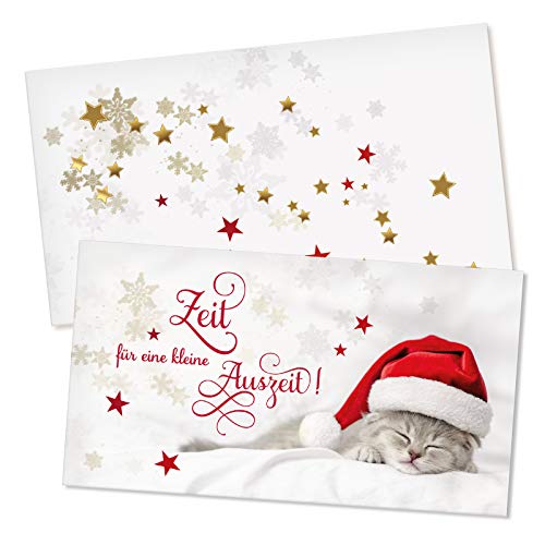 GESCHENKGUTSCHEINcom 10 Stk. Geschenkgutscheine mit Umschlag. Blanko-Gutscheine zum selber Ausfüllen für Weihnachten. Weihnachtsgutscheine. X12036 von GESCHENKGUTSCHEINcom by POS-HAUER