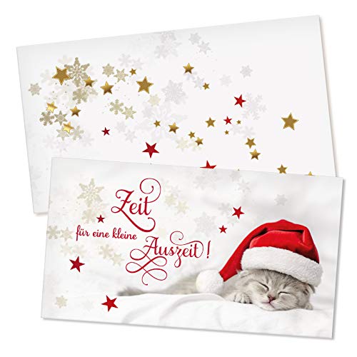 GESCHENKGUTSCHEINcom by POS-HAUER. Gutschein-Set. 10x Gutschein + Kuvert. Für Weihnachten Weihnachtsmotiv, blanko zum selber Ausfüllen. von GESCHENKGUTSCHEINcom by POS-HAUER