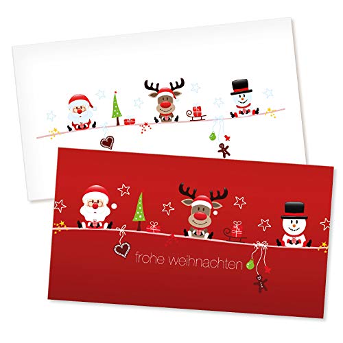 GESCHENKGUTSCHEINcom 10 Stk. Geschenkgutscheine mit Umschlag. Blanko-Gutscheine zum selber Ausfüllen für Weihnachten. Weihnachtsgutscheine. X1232 von geschenkgutschein.com