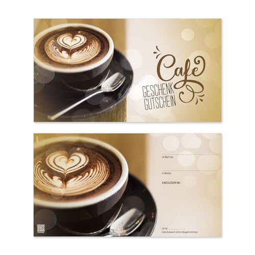 GESCHENKGUTSCHEINcom 100 Stk. Geschenkgutscheine Blanko-Vordrucke für Firmen. Gutscheine für Café Kaffeehaus. geschenkgutschein gmbh. G12025 von GESCHENKGUTSCHEINcom by POS-HAUER