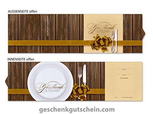 25 Stk. Premium Booklet Gutscheine für Gasthäuser, Gaststätten, Restaurants G708, LIEFERZEIT 2 bis 4 Werktage ! von geschenkgutschein.com