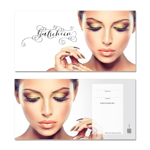 GESCHENKGUTSCHEINcom by POS-HAUER. 50 Gutscheine. Blanko zum Selbstausfüllen. Für Kosmetikinstitut Lash-Extentions Nails Dienstleister. von GESCHENKGUTSCHEINcom by POS-HAUER