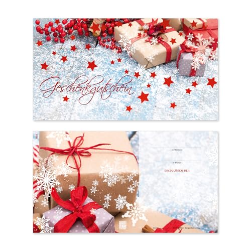 GESCHENKGUTSCHEINcom by POS-HAUER. 50 Gutscheine. Blanko zum Selberausfüllen. Für Weihnachten, für Firmen mit Weinachtsmotiv. von GESCHENKGUTSCHEINcom by POS-HAUER