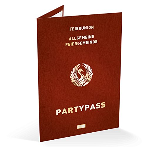 (10 x) Einladungskarten Geburtstag Reisepass Klappkarte mit Foto Pass Einladungen von gestaltenlassen.com