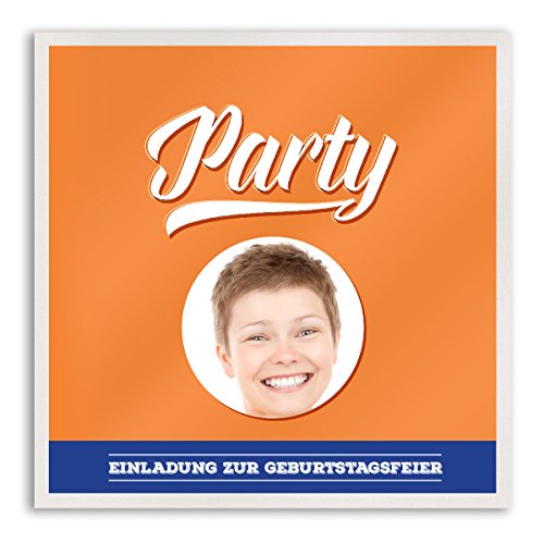 (20 x) Einladungskarten Geburtstag Zwieback Verpackung mit Bild Einladungen von gestaltenlassen.com