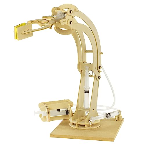 Hydraulischer Roboter-Arm Bausatz - Set aus Holz, über 50 Einzelteile, Wasserbetrieb ohne Strom - Holzbausatz, bis zu 73cm hoch und bis zu 49cm lang Hydraulischer Roboter-Arm Bausatz - Set aus Holz, über 50 Einzelteile, Wasserbetrieb ohne Strom - Holzbausatz, bis zu 73cm hoch und bis zu 49cm lang von getDigital