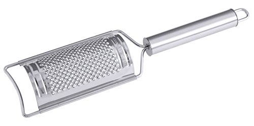 Muskatnussreibe, SERIE POLARIS, mit seidenmatt polierten Griffen aus Edelstahl 18/10, Reibfläche aus Edelstahl 18/10, gewölbte/Fläche: 10 x 6 cm | ERK von getgastro