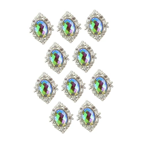 10 Stück DIY Legierung Zubehör Nähen Knöpfe für Kleidung, Mantel, Jacke, Hemd, Schuhe, Tasche, Haarschmuck, 2,4 x 3,3 cm, bunt von getuse