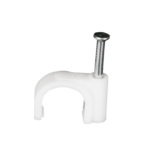 200 x Kabel-Clips, runde Drahtklammern für sauberes Kabelmanagement, weiße Kabelhalter für Ethernet-, TV- und Computerkabel 200 x Kabel-Clips, runde Drahtklammern für sauberes Kabelmanagement, weiße Kabelhalter für Ethernet-, TV- und Computerkabel von getuse