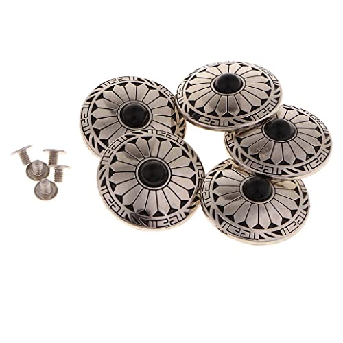 5 Schraubnieten Ziernieten Knöpfe 30mm für DIY Deko Taschen Gürtel Kleidung Befestigung- Schwarz von getuse