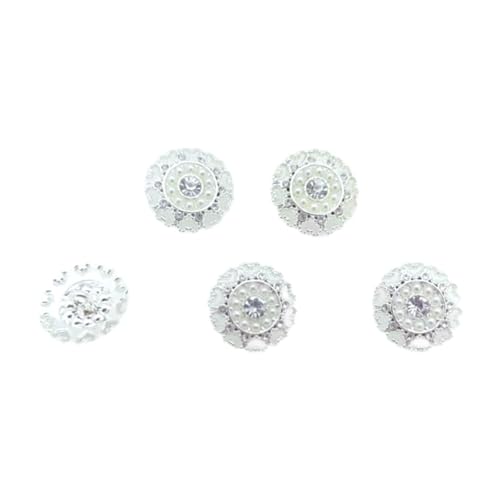 5 Strassknöpfe zum Nähen, 2 cm Metallschaftknöpfe für Kleidung und Handwerk von getuse