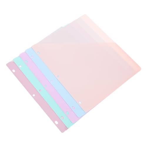 5 Stück Bindertaschen – halbtransparente Dokumentenmappen zum Organisieren von losen Blättern – A4-Größe für Büro von getuse