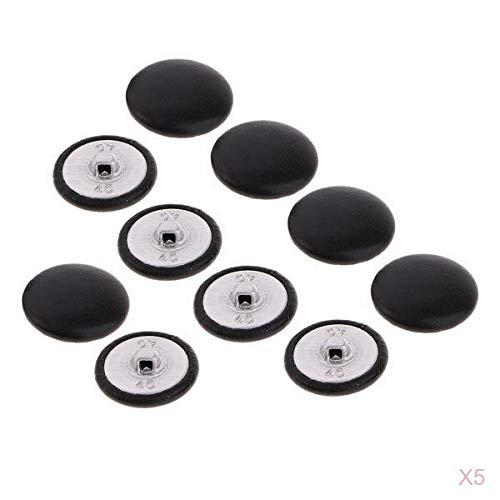 50 Stück Kunstleder-Schaftknöpfe, 25 mm, Schwarz 50 Stück Kunstleder-Schaftknöpfe, 25 mm, Schwarz von getuse