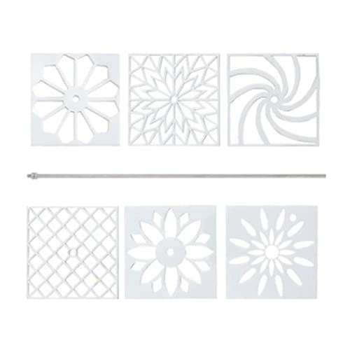 6 Blumenschablonen 1 Stab Seifenformwerkzeuge, DIY Durchziehformer für Süßigkeiten, Kerzen, Rohrsäulenform, Partypudding, Acryl und Edelstahl- Stil C von getuse