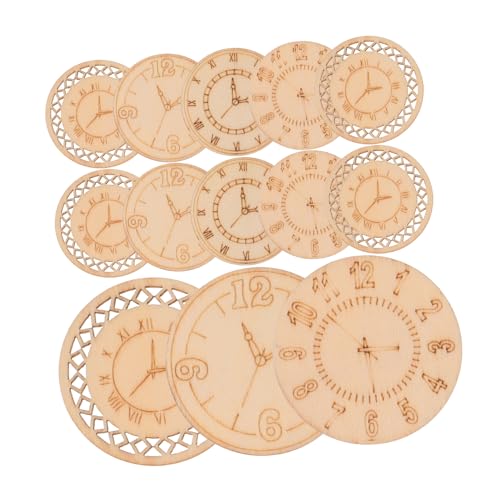 DIY Holzuhr-Ausschnitte zum Basteln, Beige, blanko, 16 Stück DIY Holzuhr-Ausschnitte zum Basteln, Beige, blanko, 16 Stück von getuse