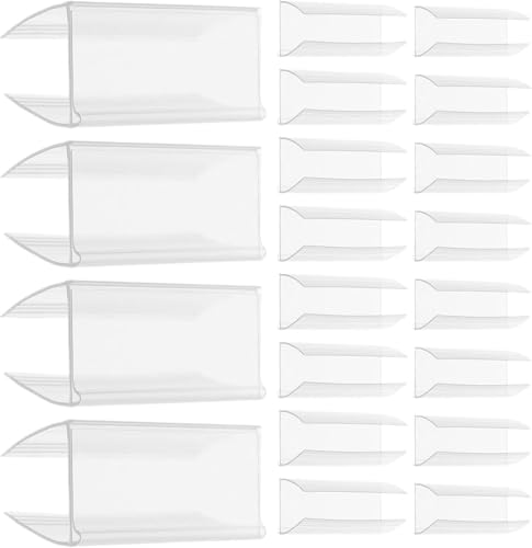 Etikettenhalter aus Holz, transparent, Kunststoff, 6 cm L x 2,5 cm H für Bücherregale, 50 Stück Etikettenhalter aus Holz, transparent, Kunststoff, 6 cm L x 2,5 cm H für Bücherregale, 50 Stück von getuse