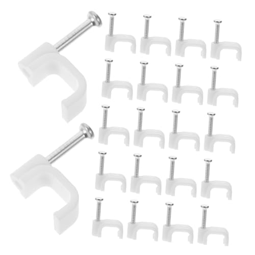 Kabelmanagement-Clips – 300 Stück elektrische Draht-Heftklammern für Flachkabel, einfache Installation, für den privaten und industriellen Gebrauch Kabelmanagement-Clips – 300 Stück elektrische Draht-Heftklammern für Flachkabel, einfache Installation, für den privaten und industriellen Gebrauch von getuse