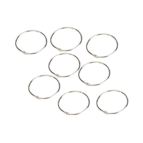 Metallringe für lose Blätter, silberfarbene Schlüsselanhänger für Scrapbooking, Memo, Eisenmaterial, 6,3 cm, 50 Stück Metallringe für lose Blätter, silberfarbene Schlüsselanhänger für Scrapbooking, Memo, Eisenmaterial, 6,3 cm, 50 Stück von getuse