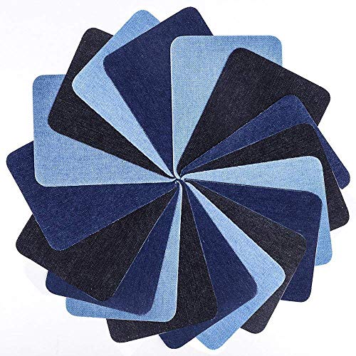 Patches zum Aufbügeln für Jeans und Kleidung Reparatur - 18 Stück Denim Baumwolle Deko Patch Kit von getuse