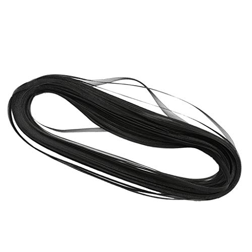 Polyester Crinoline Netzband Versteifungsband 1 cm Breite 100yd Länge für Haarschmuck Blumenkugel Tischrock DIY Bastelprojekte- Schwarz von getuse