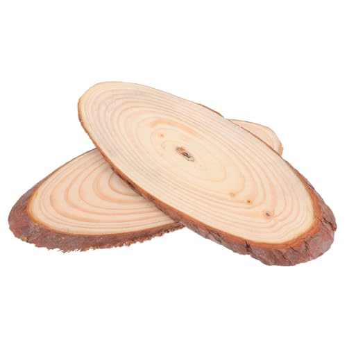Rustikale Hochzeitsdekoration, Holzscheiben zum Basteln, natürliche Holzstücke für Kunstprojekte, 2 Stück von getuse