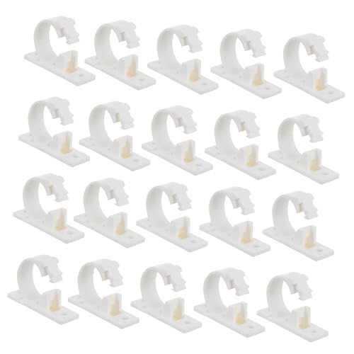 Selbstklebende Kabel-Clips – 20 Stück Drahthalter für Wandkabelorganisation – Kunststoff-Kabel-Management-Clips für Heim/Büro Selbstklebende Kabel-Clips – 20 Stück Drahthalter für Wandkabelorganisation – Kunststoff-Kabel-Management-Clips für Heim/Büro von getuse