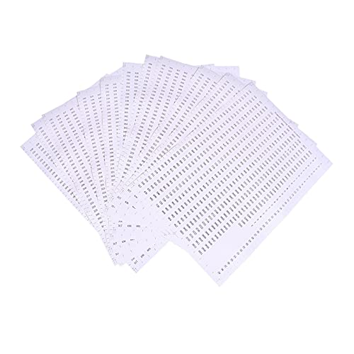 Selbstklebende Zahlen-Aufkleber für DMC-Diamant-Stickpunkte, quadratisches Aufkleberpapier für Lagerbestand, Organisation, 21 x 29,7 cm, 10 Stück Selbstklebende Zahlen-Aufkleber für DMC-Diamant-Stickpunkte, quadratisches Aufkleberpapier für Lagerbestand, Organisation, 21 x 29,7 cm, 10 Stück von getuse