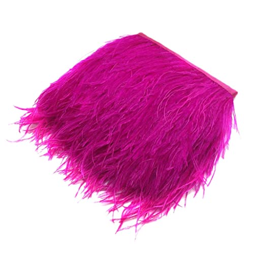 Straußenfeder Franse Federbordüre Federborte Federbesatz Saphirblau 92 cm für Kleidung Taschen Hüte Partydekoration- Fushcia von getuse