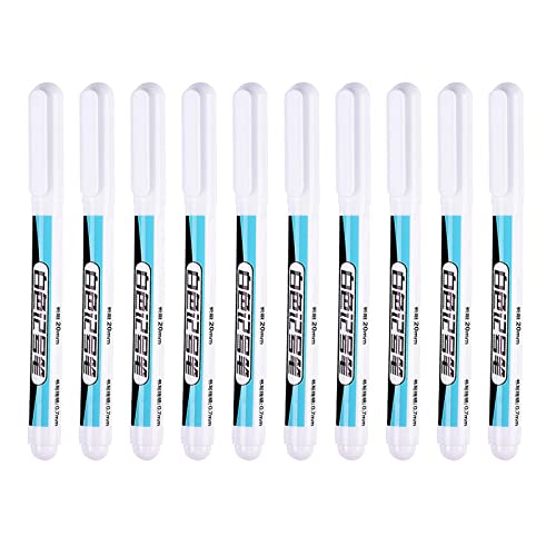 getuse 10 Stück 20 mm Spitzen Deep Drill Lochmarker, Weiß, Tischler, wasserdicht, Mehrzweck-Marker, tiefe Reichweite, Holzbearbeitungsstifte, lange Spitze getuse 10 Stück 20 mm Spitzen Deep Drill Lochmarker, Weiß, Tischler, wasserdicht, Mehrzweck-Marker, tiefe Reichweite, Holzbearbeitungsstifte, lange Spitze von getuse