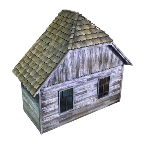 getuse Hausbau Modellbausatz DIY Maßstab 1:35 unlackiertes Holz Mikro-Landschafts-Layout von getuse
