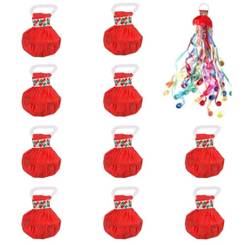 getuse Konfetti-Knallbonbons ohne Durcheinander – Handwurf-Luftschlangen für Weihnachten, Hochzeiten, Geburtstage, Abschlussfeiern, bunte Party-Knallbonbons mit Schleife, Papier-Feierzubehör (10 getuse Konfetti-Knallbonbons ohne Durcheinander – Handwurf-Luftschlangen für Weihnachten, Hochzeiten, Geburtstage, Abschlussfeiern, bunte Party-Knallbonbons mit Schleife, Papier-Feierzubehör (10 von getuse